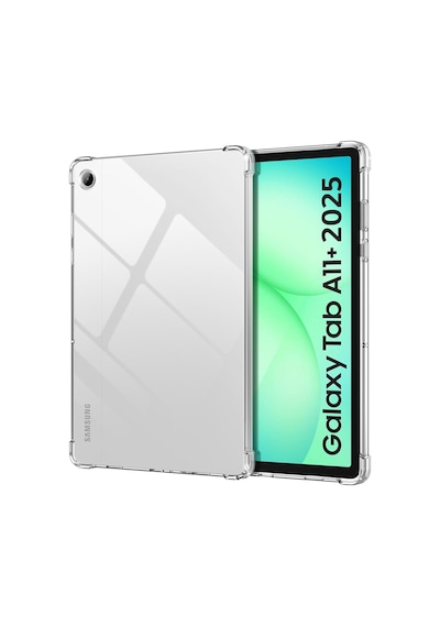 Samsung Galaxy Tab A11+ Plus 11 İnç Sm-x230 Uyumlu Köşe Korumalı Şeffaf Esnek Antishock Kılıf Arka Kapak