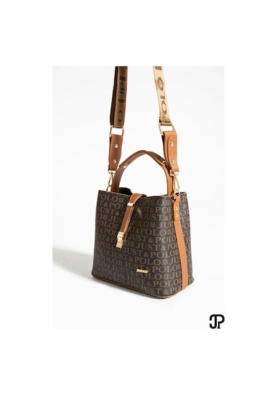 Just Polo Kadın Orta Boy Su Geçirmez Günlük Şık El Ve Omuz Çantası Ebat 23 X 18 Cm Shoulder Bag Kahverengi - Taba