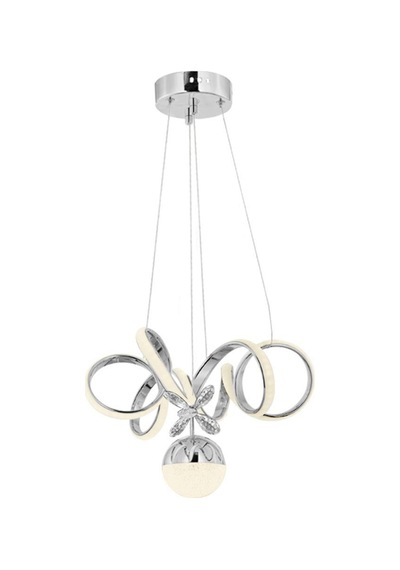 Eray Aydınlatma 9168-1 Krom Kristal Taşlı Led Avize Krom