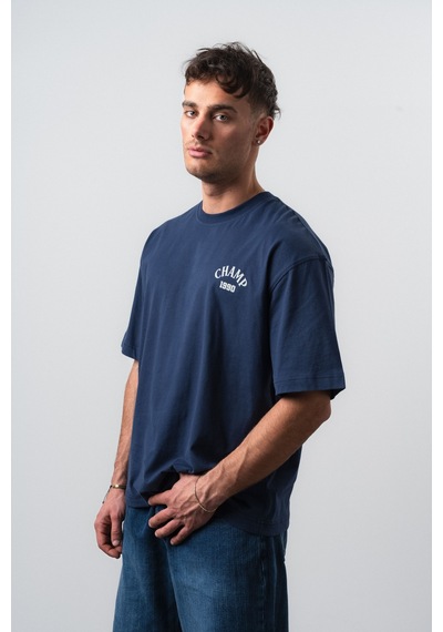 Respire Erkek Zidane Baskılı Oversize T-shirt Lacivert