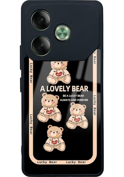 Tecno Pova 6 Lucky Bear Tasarımlı Glossy Telefon Kılıfı Çok Renkli