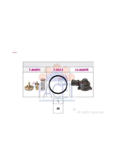 Vw Jetta 3 Termostat 1.4 2007-2009 Blg Facet 78689k