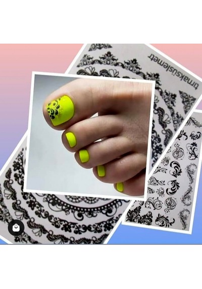 Yapraklı Figüler Tırnak Dövme Tırnak Sticker Nail Art 347