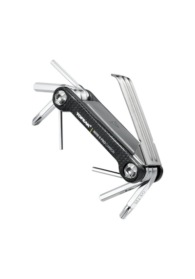 Topeak Mini 9 Pro Carbon Bisiklet Alyan Anahtar Seti Çantalı TT25 Siyah - Yeşil