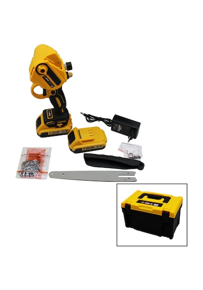 Budama - Dal Kesme Makinesi 36v 2.0ah Yağlı Pompalı - Zincirli Sarı Siyah Çantalı 5690
