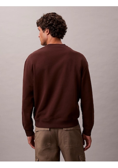 Erkek %100 Pamuklu Ck Logolu Yuvarlak Yakalı Uzun Kollu Kahverengi Sweatshirt Kahverengi Erkek %100 Pamuklu Ck Logolu Yuvarlak Yakalı Uzun Kollu Kahverengi Sweatshirt Kahverengi