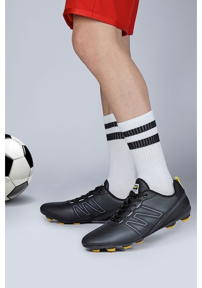 Jump 28524 Siyah Çim Halı Saha Krampon Futbol Ayakkabısı