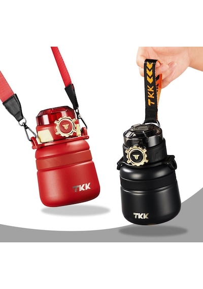 Tkk Çelik Çocuk Matarası 600 Ml Siyah Panter