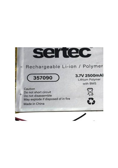 Sertec 357090 3.7v 2500 Mah Li-polymer Pil Devreli/1.5a Evimdeyokyok