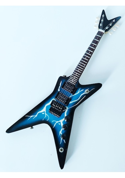 El Yapımı 1/4 Ölçek Minyatür Elektro Gitar Dean Dimebag From Hell