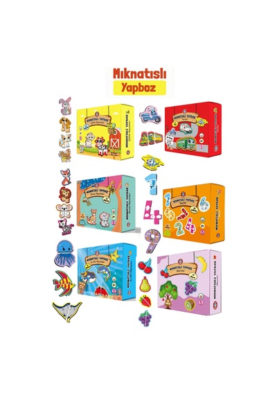 Mıknatıslı Yapbozlar 6'lı Full Seri