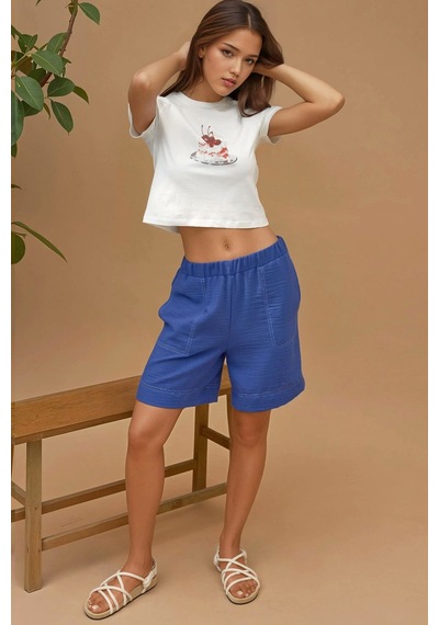 Hiccup Baskı Detaylı Regular Fit Bisiklet Yakalı %100 Pamuklu Crop T-shirt Kırmızı Hiccup Baskı Detaylı Regular Fit Bisiklet Yakalı %100 Pamuklu Crop T-shirt Kırmızı