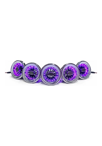Vıp Universal Led Ambiyanslı Araç Klima Menfezi Bluetooth Kontrol 5 Li Set 9-10cm Çap