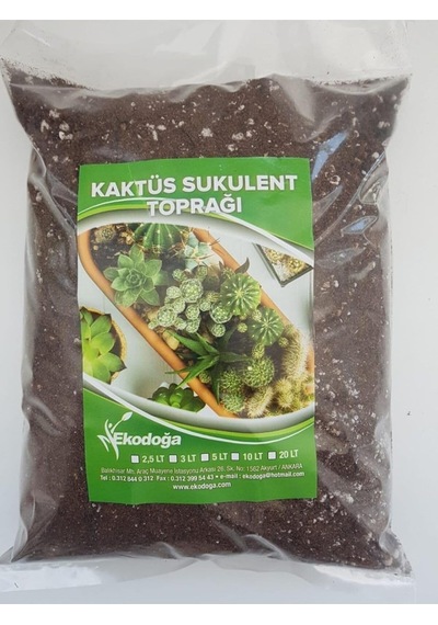 Kaktüs Sukulent Toprağı 2,5 Litre - Teraryum İçin Uygun Toprak İthal Torf Toprak Pomza Vermikulit Diğer