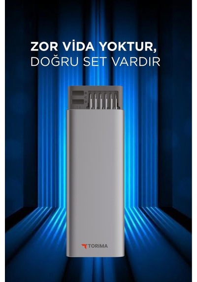 Torima Tts-02 Gri 48 Parça Manyetik Tornavida Seti Hassas Onarım Ve Tamir İçin,alüminyum Kasa