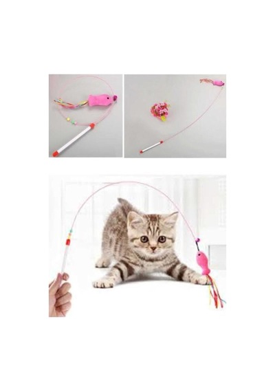 Kedi Oyuncak Peluş Balık Hedef Çıngırak Oyun Oltası 90 Cm - 618823423