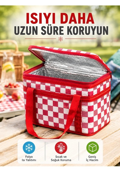 Mey İthalat Çok Amaçlı Isı Yalıtımlı Termos Çanta Piknik Kamp Seyahat Ve Market Kullanımına Uygun Diğer