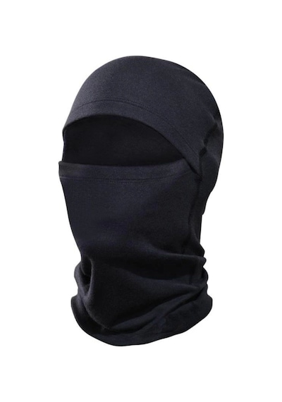 Termal Kar Yüz Maskesi Balaklava Pamuklu Unisex Siyah
