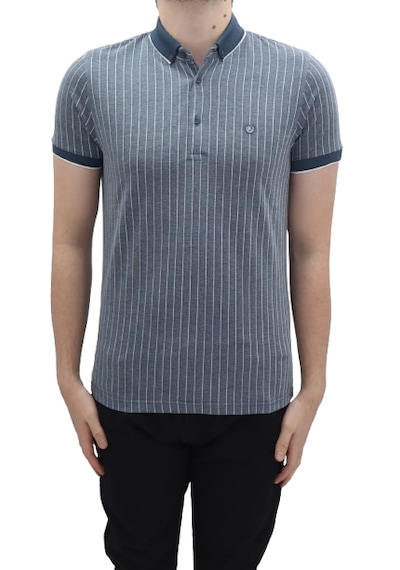 Santa Dmctekstil Erkek Kavis-108 Çizgili Spor Kesim Dar Kalıp Cepsiz Polo Yaka T-shirt Lacivert Santa Dmctekstil Erkek Kavis-108 Çizgili Spor Kesim Dar Kalıp Cepsiz Polo Yaka T-shirt Lacivert