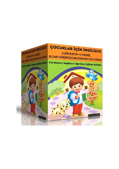 Çocuklar İçin İngilizce Eğitim Seti 3 Kitap + 15 Saat Anlatım