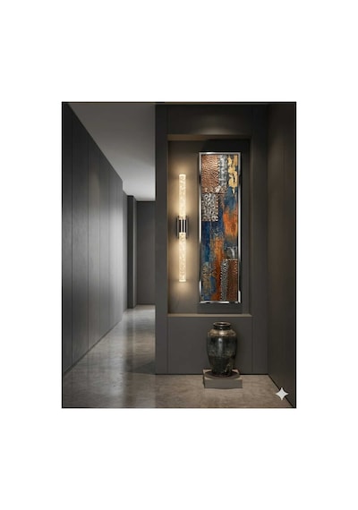 Bubblelight Large 51 Cm Modern Tasarım Led Aplik - Duvar Lambası - Antrasit Gri - Elektrikli - Günışığı Çok Renkli