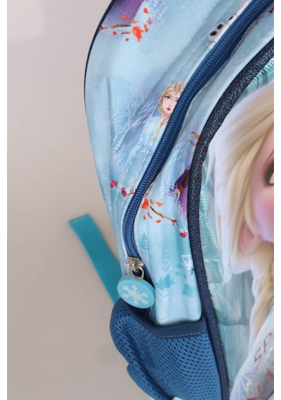 Dekomus İle Tek Bölmeli Küçük Boy 32 Cm Elsa Frozen Anaokul Çantası Açık Gri