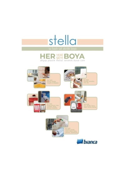 Stella Su Bazlı Saf Akrilik Boya 1 Lt. Soft Yeşil Diğer