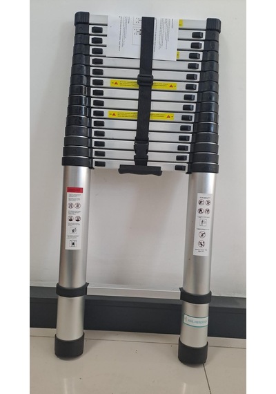 Teleskopik Merdiven 15 Basamaklı 625cm - 6,25 Mt 49 X 9,5 X 104 Cm Kapalı Konum