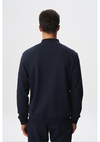 AR-MA Arma Erkek Slim Fit Scuba Su Geçirmeyen Kumaş Basic Kol Cepli Tam Fermuar Kolej Yaka Sweatshirt K28324988301 c Çok Renkli