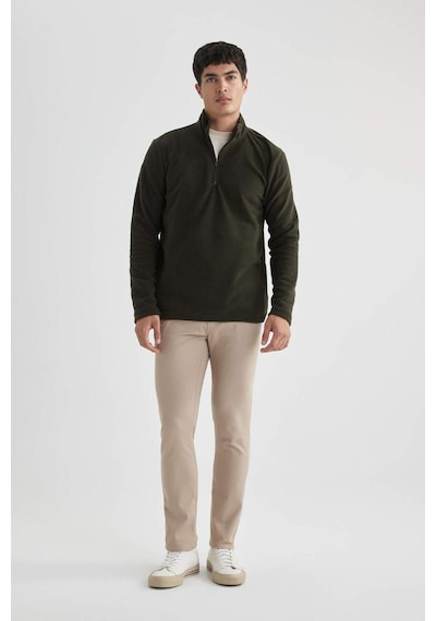 Defacto Regular Fit Yarım Fermuarlı Sweatshirt B7846axnskh211 Haki