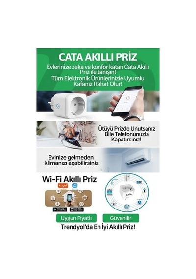 Akıllı Wifi Priz Uzaktan Kontrol Özellikli