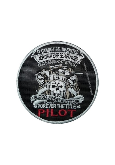 121 Filo Pilot Nakış Işleme Arma Patch Peç 9,5X9,5 Cm Çok Renkli