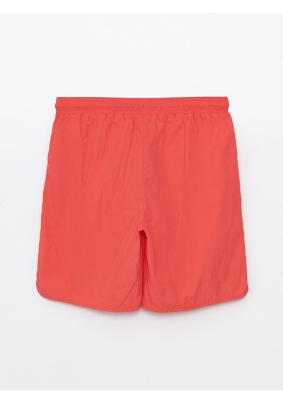 Lcw Swımwear Kırmızı Kısa Boy Baskılı Erkek Deniz Şortu