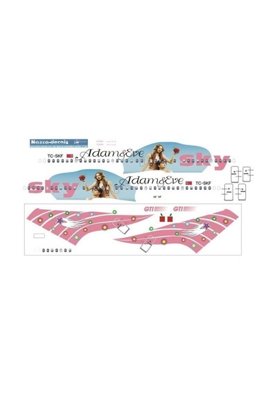 Nazca Decals Sky001 1/144 Ölçek, Sky B737-400 Special