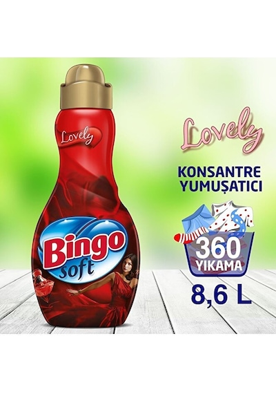 Bingo Soft Konsantre Çamaşır Yumuşatıcısı Lovely 1440 Ml Ekonomi 3'lü Set