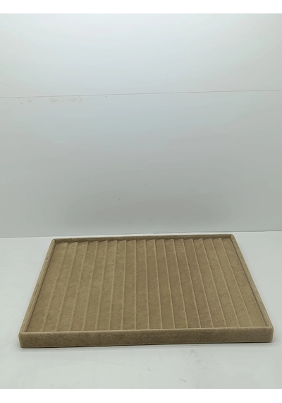 Madrid Model Süet Kumaş Sütlü Kahve Renk 34/24cm Kademeli Çekmece İçi Bileklik Tablası