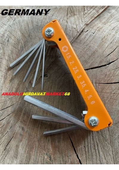 German Crv Çelik Alyan Takımı Allen Anahtar Alyan Seti 8pcs