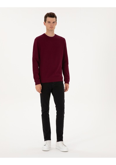 Pierre Cardin Erkek Plum Sweatshirt 50311649-vr177 Plum