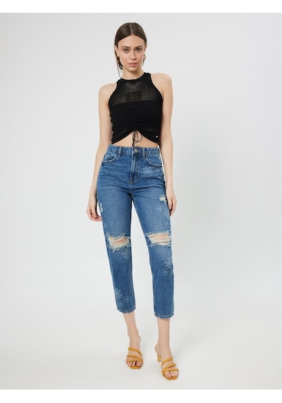LOFT Mom Regular Fit Kadın Pantolon Lf2032595 Q1.v1 Denim