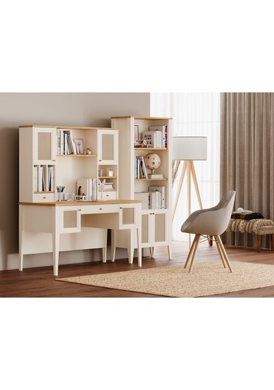 Corso Çalışma Masası Ve Üst Modül Büyük Krem