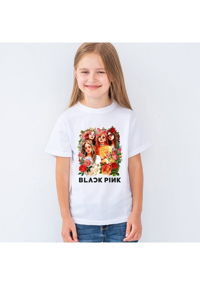 Blackpink Baskılı Unisex Çocuk Tişört T-Shirt Mr-01