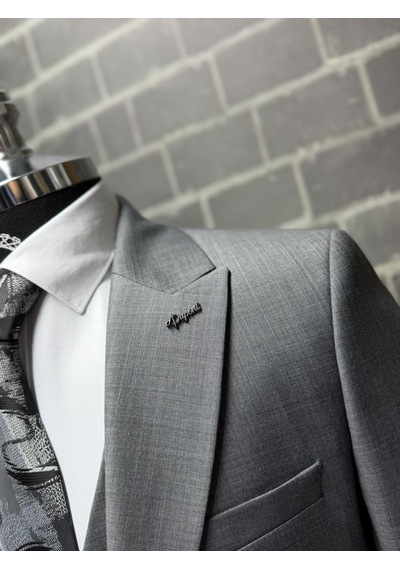 Dupont Classics Erkek Slim Fit 6 Drop Sivri Yaka Yelekli Filafil Çift Yırtmaç Takım Elbise Koyu Gri Dupont Classics Erkek Slim Fit 6 Drop Sivri Yaka Yelekli Filafil Çift Yırtmaç Takım Elbise Koyu Gri