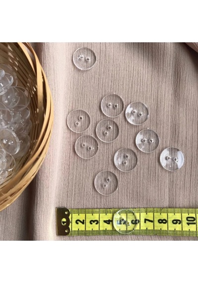 Şeffaf Düğme 28 Boy - 1.78 Cm 1000 Adet Nevresim Düğmesi