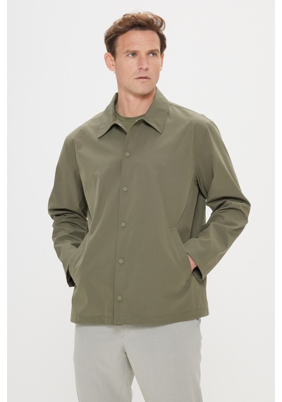 AC&Co / Altınyıldız Classics Erkek Hakı Standart Fit Normal Kesim Gömlek Yaka Cepli Rahat Mont Haki AC&Co / Altınyıldız Classics Erkek Hakı Standart Fit Normal Kesim Gömlek Yaka Cepli Rahat Mont Haki