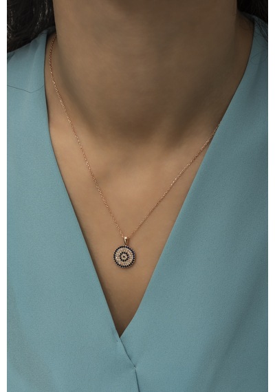 Rose Kaplama Nazar Kolye N11.35996 Kahverengi