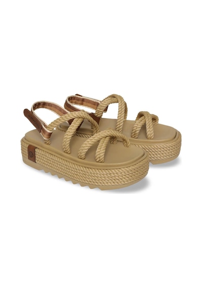 Bohonomad Tahiti Chunky Platform Kadın Sandalet - Bej