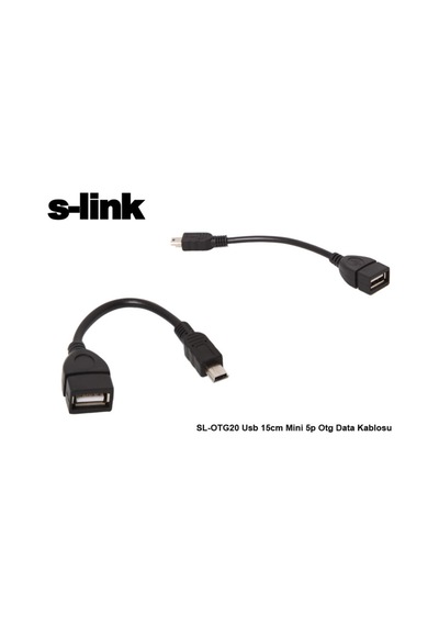 S-Link Sl-Otg20 Usb 15Cm Mini 5P Otg Data Kablosu (239886309)