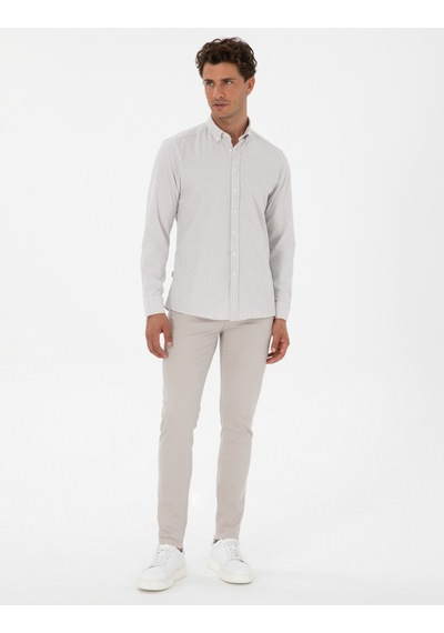 Pierre Cardin Erkek Vizon Gömlek Desenli 50311396-vr052 Vizon