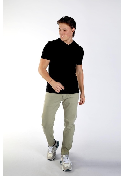 Lee Cooper Jonat Erkek V Yaka T-Shirt Siyah-17174-Siyah