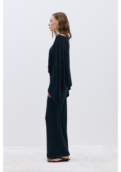Suud Collection Lacivert Rae Askılı Basic Elbise